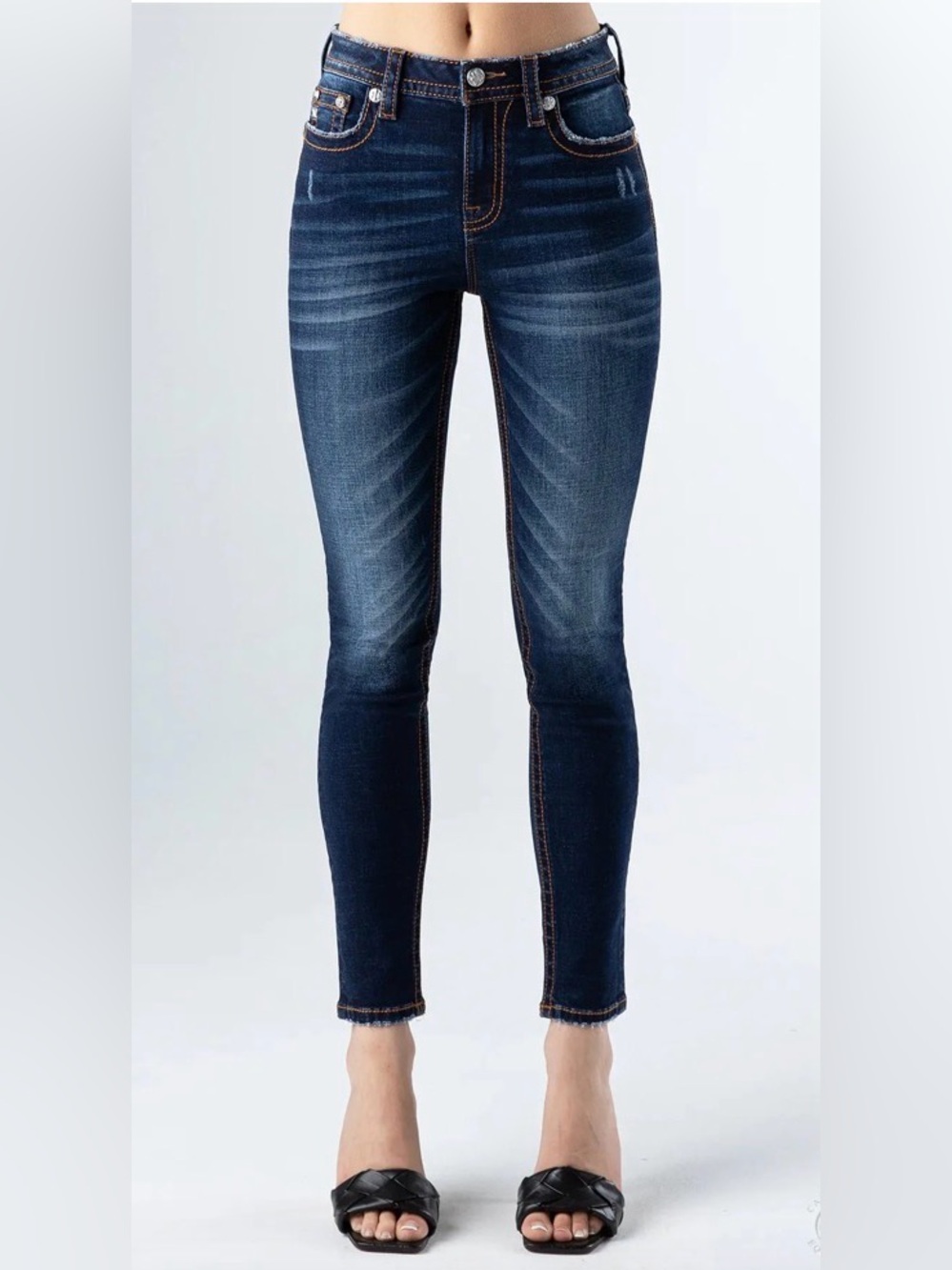 Miss Me Classic Dark Wash High Rise Skinny Rhinestone Women’s Jeans Size 30